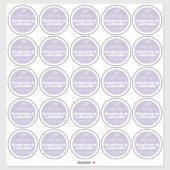 ミニマルキャンドルラベンダーパープルラベルシート25 シール (シート)