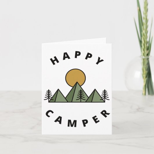 ミニマルキャンプ 森 登山 キャンピング カード (正面)