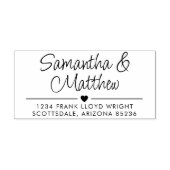 ミニマルキュートハート結婚の差出人住所 セルフインキングスタンプ (デザイン)