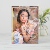 ミニマルキンセアニェラエレガントフォト招待状 招待状 (スタンド正面)