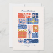 ミニマルギフト付きスカラフルカンジナビア写真 シーズンカード (正面)