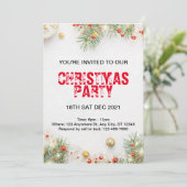 ミニマルクモダンリスマスパーティの招待状 招待状 (スタンド正面)