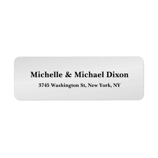 ミニマルクラシカルスタイリッシュエレガントスシルバーグレイ ラベル (正面)