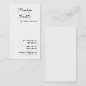 ミニマルクラシカルス手書きスクリプト 名刺 (正面/裏面)