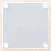 ミニマルクラシカルプロフェッショナルブルー色名 ガラスコースター (裏面)