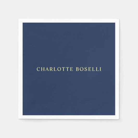 ミニマルクラシカルプロフェッショナルブルー色名 スタンダードカクテルナプキン (正面)