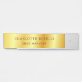 ミニマルクラシカルプロフェッショナル金ゴールド色 サインプレート (正面)