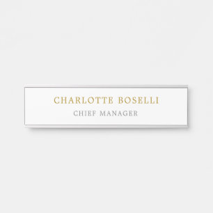 ミニマルクラシカルプロフェッショナル金ゴールド色 サインプレート