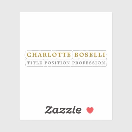 ミニマルクラシカルプロフェッショナル金ゴールド色 シール (シート)