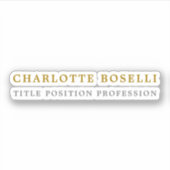 ミニマルクラシカルプロフェッショナル金ゴールド色 シール (正面)