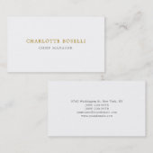 ミニマルクラシカルプロフェッショナル金ゴールド色 名刺 (正面/裏面)