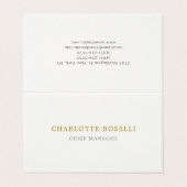 ミニマルクラシカルプロフェッショナル金ゴールド色 名刺 (外部フラット)