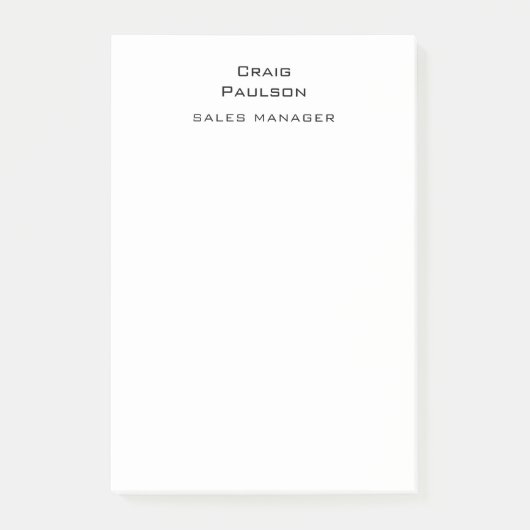 ミニマルクラシカルリストプレーンブラック&ホワイト ポストイット (正面)