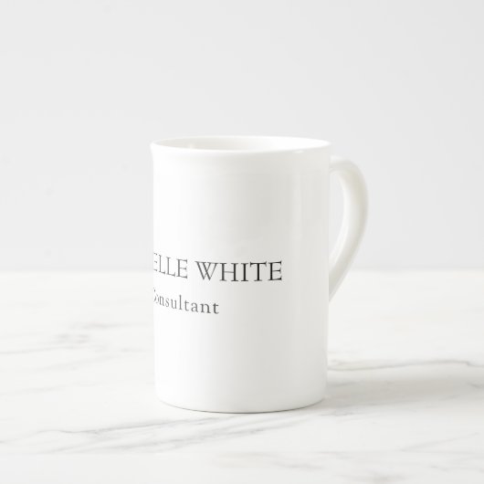 ミニマルクラシカルリストプロフェッショナルの名前の追加 ボーンチャイナマグカップ (正面右)