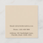 ミニマルクラシカル薬キャンドル スクエア名刺 (裏面)