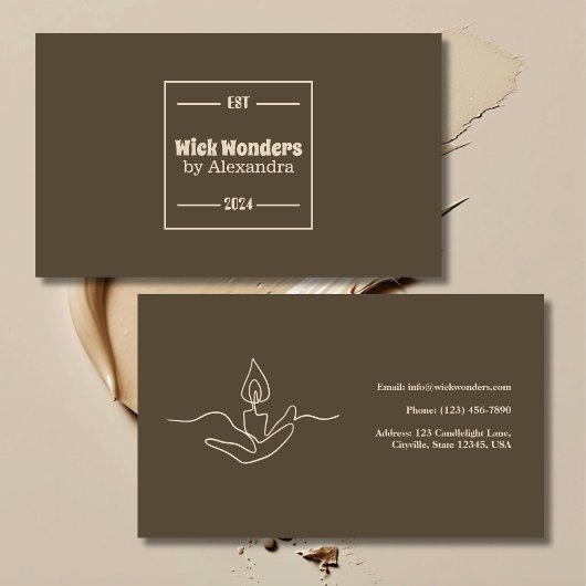 ミニマルクラシカル薬キャンドル 名刺
