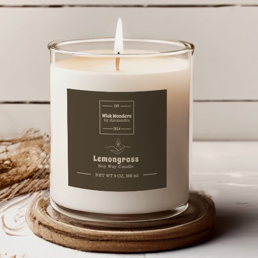 ミニマルクラシカル薬用キャンドルラベル スクエアシール