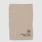 ミニマルクラシックイニシャル名 ゴルフタオル (正面)