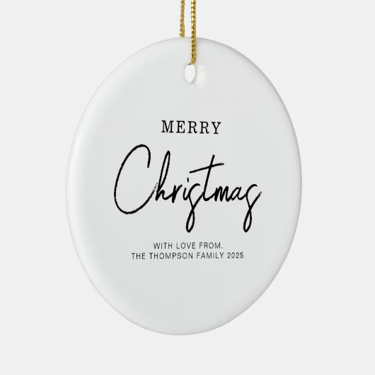 ミニマルクラシッククリスマス セラミックオーナメント (右)