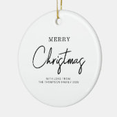 ミニマルクラシッククリスマス セラミックオーナメント (左)