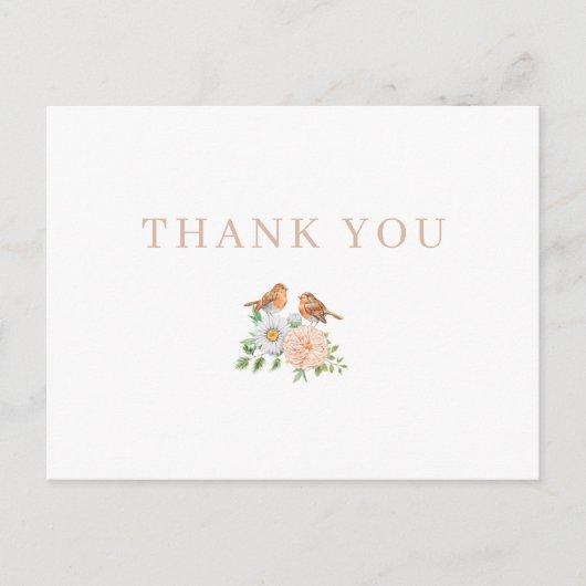 ミニマルクラシックシンプル感謝していハガキ インビテーションポストカード (正面)