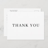 ミニマルクラシックシンプル感謝していハガキ インビテーションポストカード (正面/裏面)