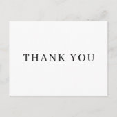 ミニマルクラシックシンプル感謝していハガキ インビテーションポストカード (正面)