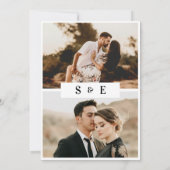 ミニマルクラシックストエレガントスクリプ結婚ト写真 招待状 (裏面)