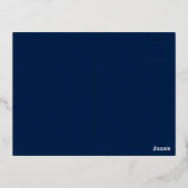 ミニマルクラシックスト結婚式招待状 箔招待状ポストカード (裏面)