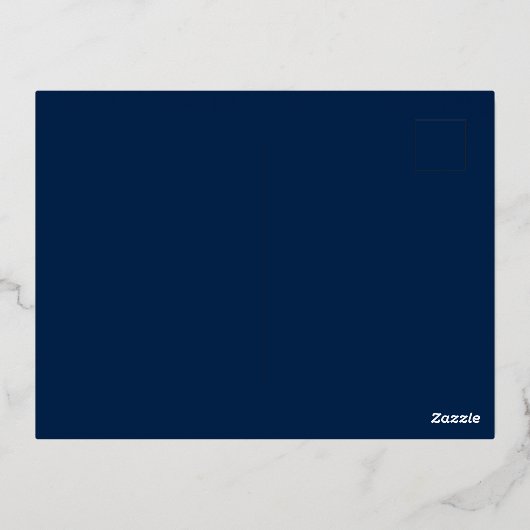 ミニマルクラシックスト結婚式招待状 箔招待状ポストカード (裏面)