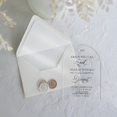 ミニマルクラシックス結婚モノグラム アクリル招待状