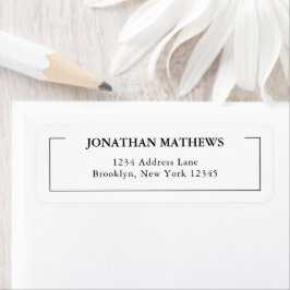 ミニマルクラシックタイポグラフィスクエア縁ど ラベル