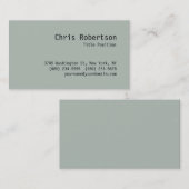 ミニマルクラシックトレンディーアッシュグレービジネスカード 名刺 (正面/裏面)