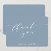 ミニマルクラシックブライダルシャワーカスタム サンキューカード (正面/裏面)