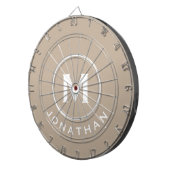 ミニマルクラシックモノグラム名 ダーツボード (正面右)