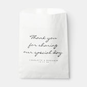 ミニマルクラシックリストのスクリプト白ありがとうござ結婚う フェイバーバッグ (正面)