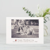 ミニマルクラシックリストアコーン写真感謝祭カード サンキューカード (スタンド正面)