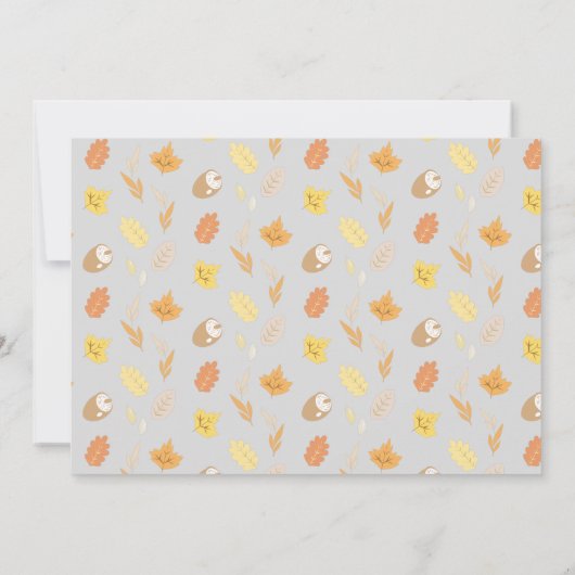 ミニマルクラシックリストアコーン写真感謝祭カード サンキューカード (裏面)