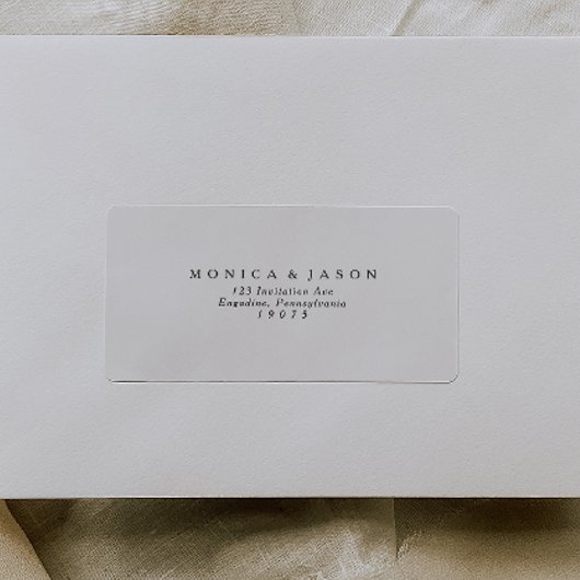 ミニマルクラシックリストウェディングRSVP住所 シール