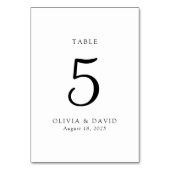 ミニマルクラシックリストテーブル番号 テーブルナンバー (正面)