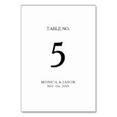 ミニマルクラシックリストテーブル番号 テーブルナンバー (裏面)