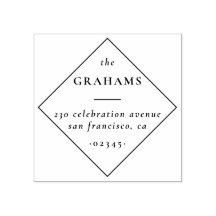 ミニマルクラシックリストネームダイヤモンド差出人住所