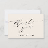 ミニマルクラシックリストブライダルシャワーカスタム サンキューカード (正面)