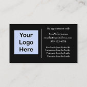 ミニマルクラシックリストブラックホームベースの名刺 名刺 (裏面)