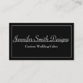 ミニマルクラシックリストブラックホームベースの名刺 名刺 (正面)