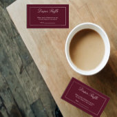 ミニマルクラシックリストブルガンディオムツラッフル エンクロージャーカード