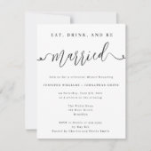 ミニマルクラシックリハーサルディナー招待状 招待状 (正面)