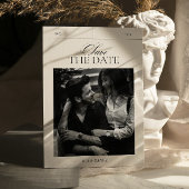 ミニマルクラシック主義の写真の結婚式の日付を保存