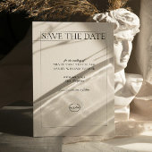 ミニマルクラシック主義の写真の結婚式の日付を保存