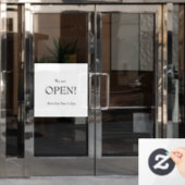 ミニマルクラシック主義エレガンス我々はオープン ウィンドウサイン (オフィスドア)